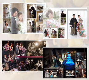 Forever 30P ロケ撮りから挙式・披露宴までお二人の素敵なシーンを １冊にまとめた最高級のメモリアル写真集です。30Pのみ全カットデータ付き